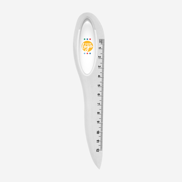 Letter Opener Ruler 12cm 35 REF 581 LETTER OPENER RULER WHITE