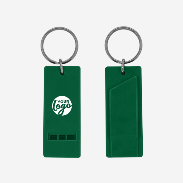 Flat Whistle Keyring 12 REF 708 FLAT WHISTLE BOTTLE GREEN