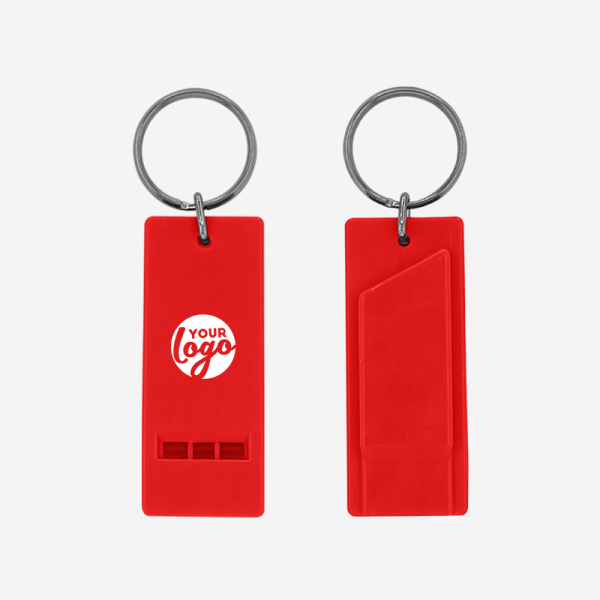 Flat Whistle Keyring 5 REF 708 FLAT WHISTLE RED