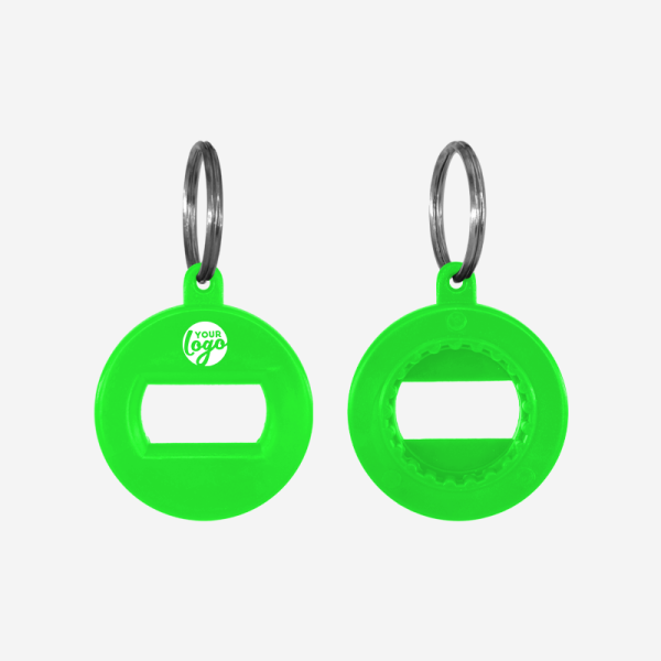 REF BO1 3 FUNCTION OPENER KEY RING LIME NEON GREEN