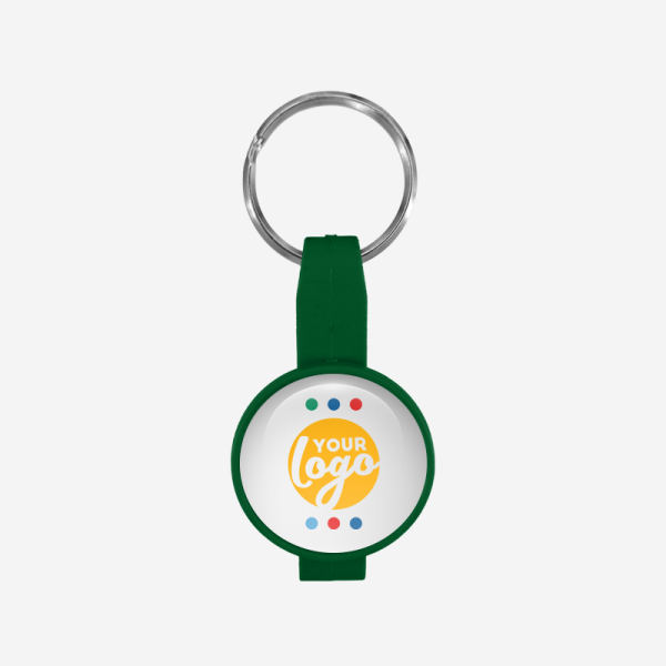 REF BO14 BOTTLE OPENER ROUND SOCCER BALL DOMED STICKER EMERALD GREEN