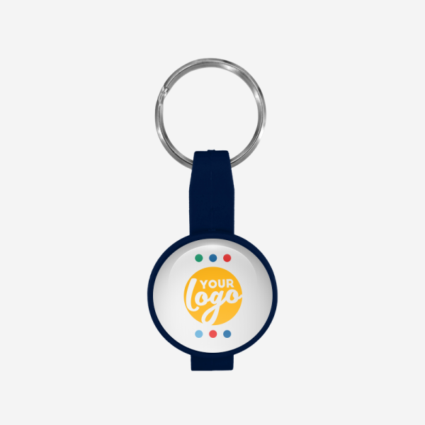 REF BO14 BOTTLE OPENER ROUND SOCCER BALL DOMED STICKER NAVY BLUE
