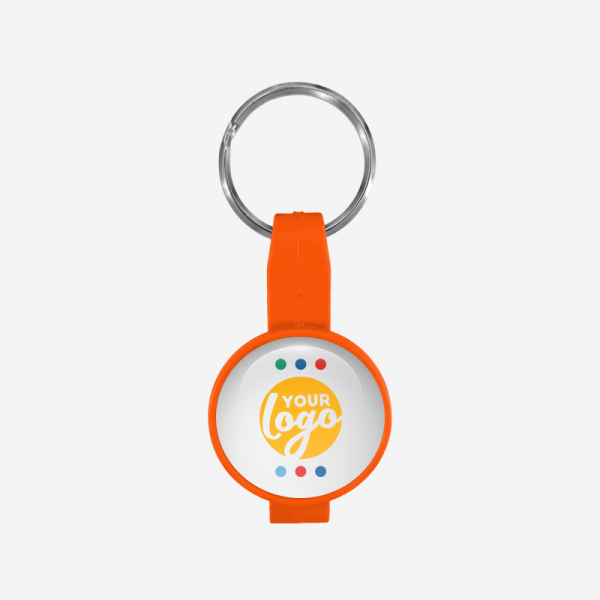REF BO14 BOTTLE OPENER ROUND SOCCER BALL DOMED STICKER ORANGE