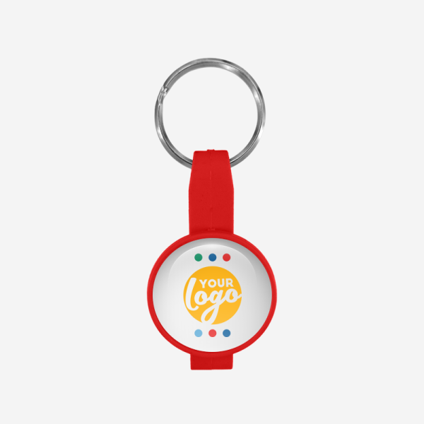 REF BO14 BOTTLE OPENER ROUND SOCCER BALL DOMED STICKER RED