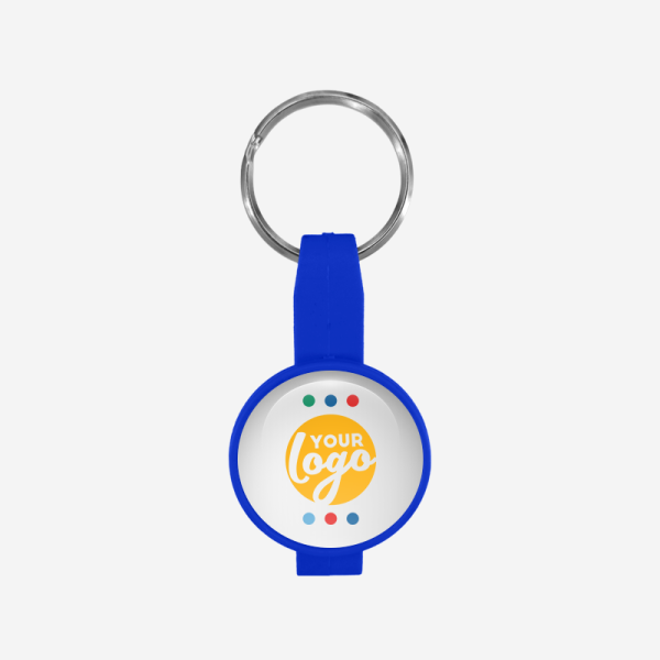 REF BO14 BOTTLE OPENER ROUND SOCCER BALL DOMED STICKER ROYAL BLUE