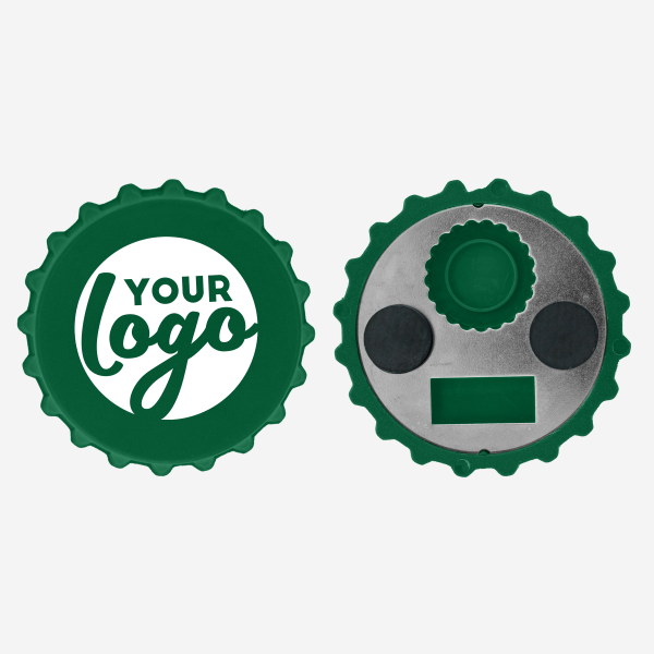 Fridge Magnet / Bottle Opener 12 REF BO4 FRIDGE MAGNET BOTTLE OPENER PAD PRINT BOTTLE GREEN