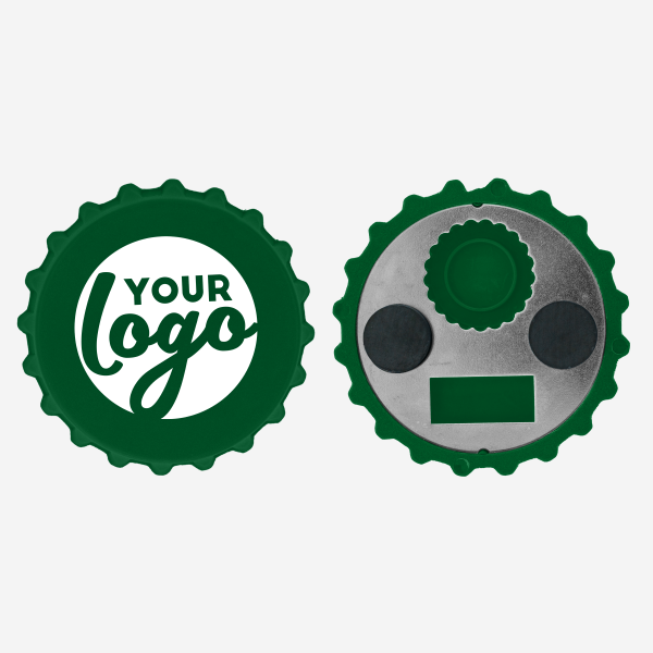 Fridge Magnet / Bottle Opener 11 REF BO4 FRIDGE MAGNET BOTTLE OPENER PAD PRINT EMERALD GREEN