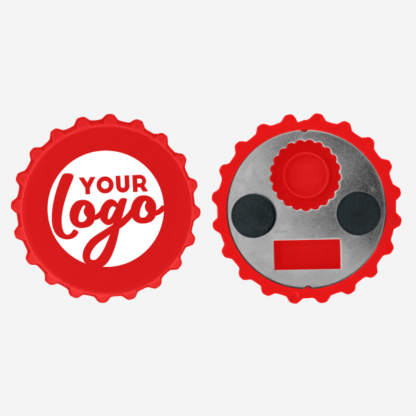 Fridge Magnet / Bottle Opener 1 REF BO4 FRIDGE MAGNET BOTTLE OPENER PAD PRINT RED