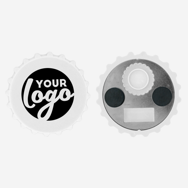 Fridge Magnet / Bottle Opener 3 REF BO4 FRIDGE MAGNET BOTTLE OPENER PAD PRINT WHITE