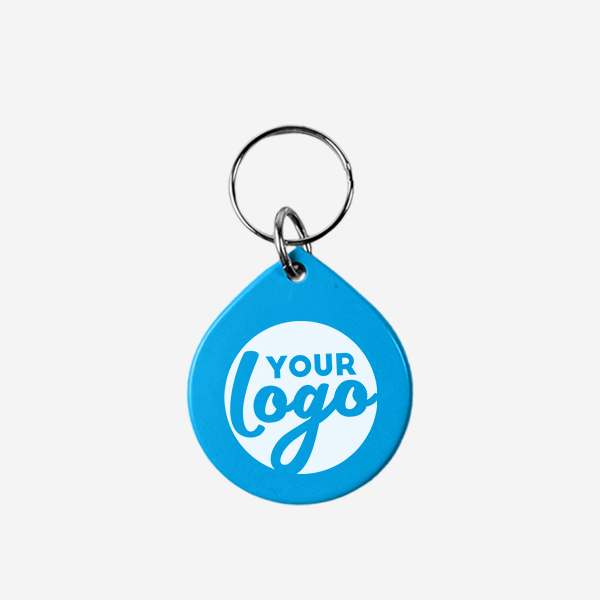 REF CK14 TEAR DROP KEYRING SOLID CYAN