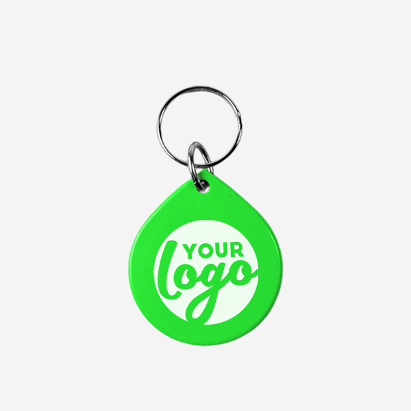 REF CK14 TEAR DROP KEYRING SOLID LIME NEON GREEN