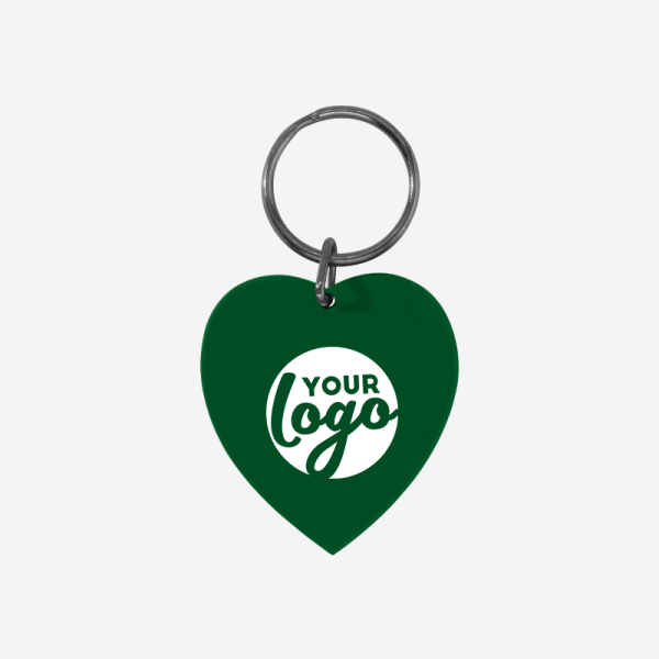 REF CK15 HEART SHAPED KEYRING EMERALD GREEN