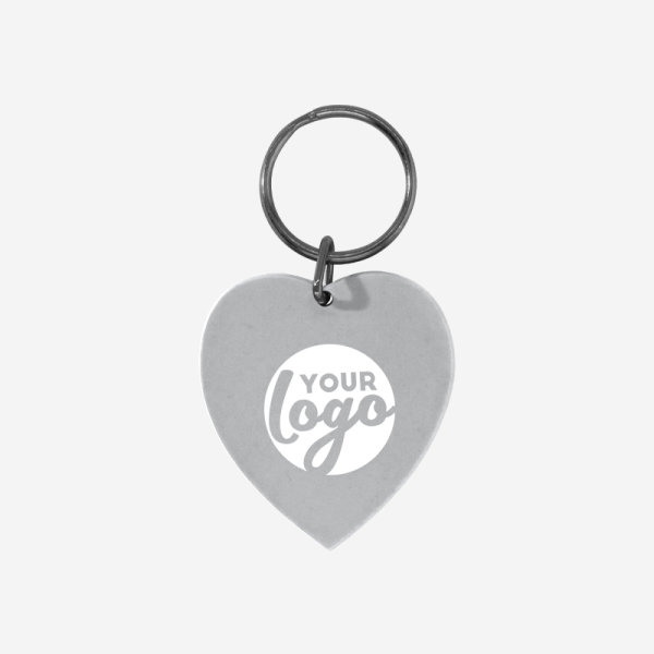 REF CK15 HEART SHAPED KEYRING GRAY