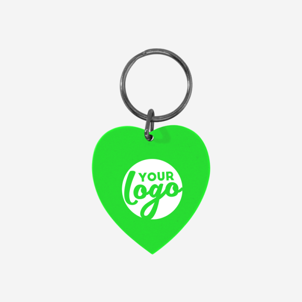 REF CK15 HEART SHAPED KEYRING LIME NEON GREEN