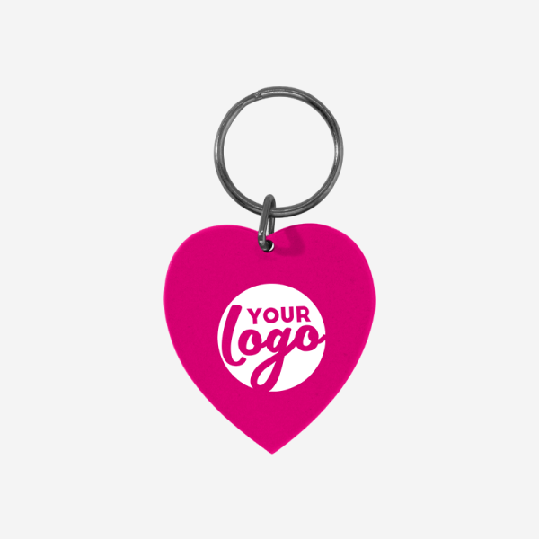REF CK15 HEART SHAPED KEYRING MAGENTA