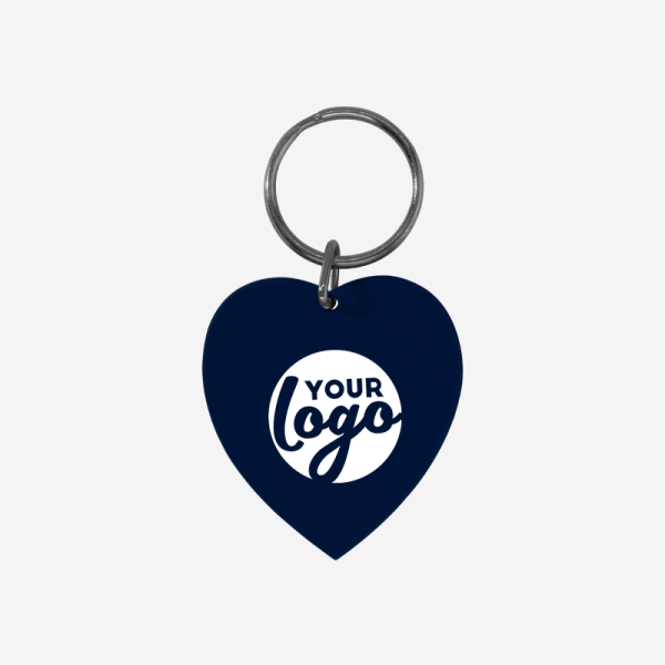 REF CK15 HEART SHAPED KEYRING NAVY BLUE