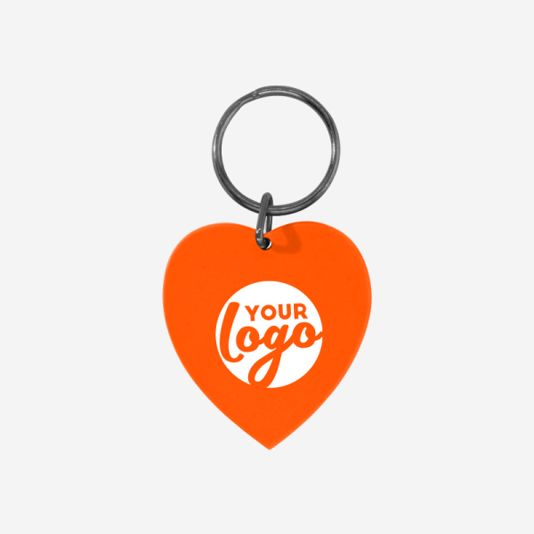REF CK15 HEART SHAPED KEYRING ORANGE