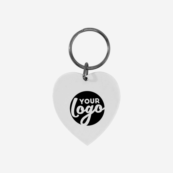 REF CK15 HEART SHAPED KEYRING WHITE