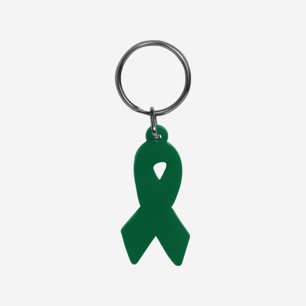 Aids Ribbon Keyring 12 REF CK61 AIDS RIBBON KEYRING BOTTLE GREEN