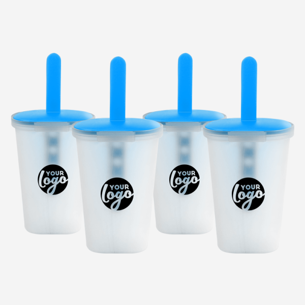 Ice Lolly Holder Set 7 Ref 1017 Ice Lolly Holder 4 Set in Netting Opaque Cyan