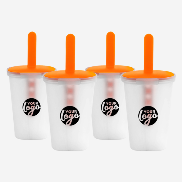 Ice Lolly Holder Set 15 Ref 1017 Ice Lolly Holder 4 Set in Netting Opaque Orange