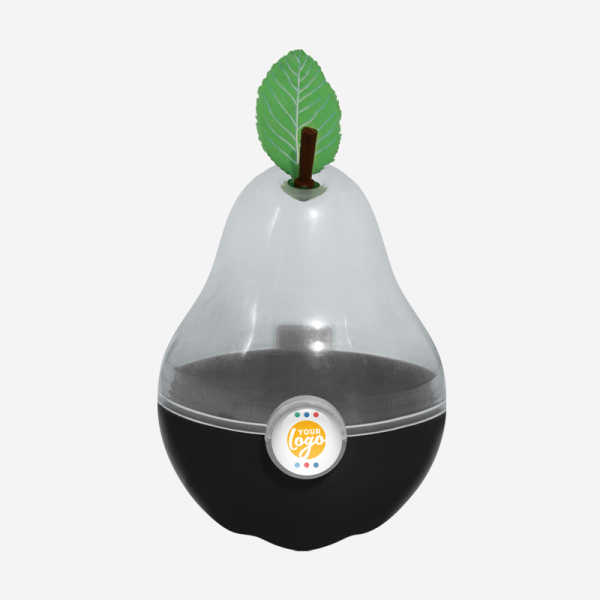 Ref 1043 Pear Container Opaque Black Dome Sticker