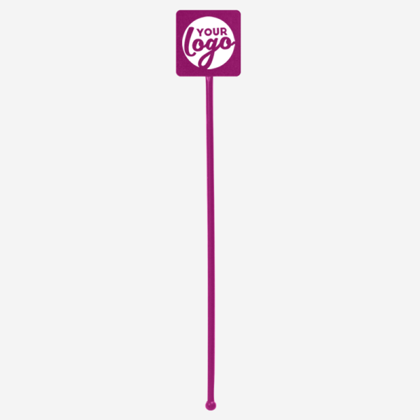 Ref 401D Standard Swizzle Sticks Straight Square Head Grape Pad