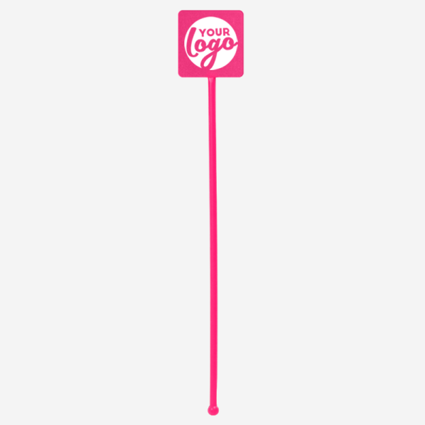 Ref 401D Standard Swizzle Sticks Straight Square Head Magenta Pad