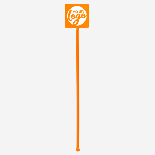 Ref 401D Standard Swizzle Sticks Straight Square Head Orange Pad