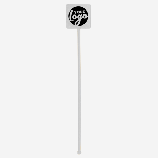 Ref 401D Standard Swizzle Sticks Straight Square Head White Pad