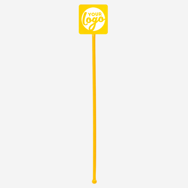 Ref 401D Standard Swizzle Sticks Straight Square Head Yellow Pad