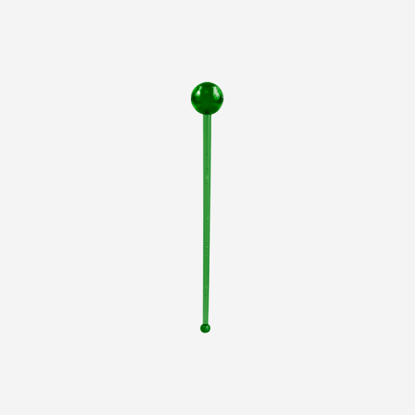 Ref 408 Standard Swizzle Stick Lolly Pop Clear Emerald Green
