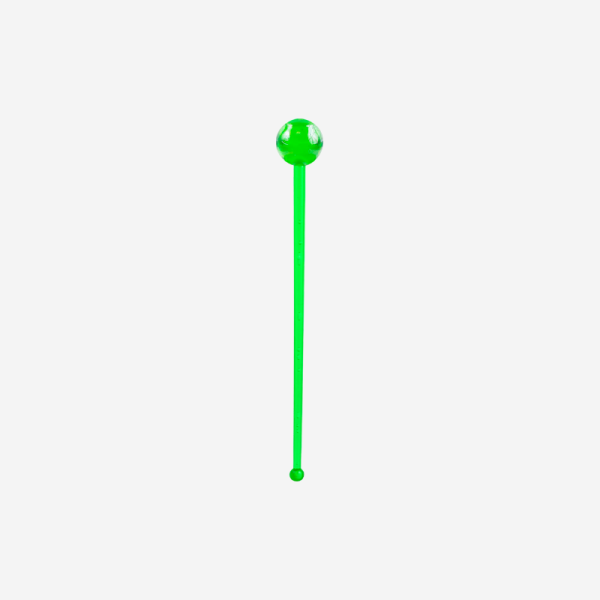 Ref 408 Standard Swizzle Stick Lolly Pop Clear Neon Green