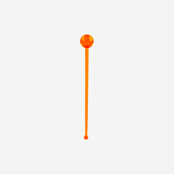 Ref 408 Standard Swizzle Stick Lolly Pop Clear Orange