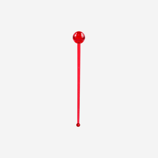 Ref 408 Standard Swizzle Stick Lolly Pop Clear Red