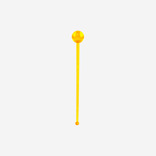 Ref 408 Standard Swizzle Stick Lolly Pop Clear Yellow 1