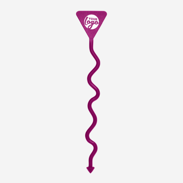 Ref 431 Standard Swizzle Sticks Funky Triangular Head Pad Grape