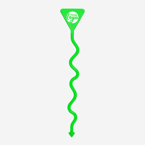 Ref 431 Standard Swizzle Sticks Funky Triangular Head Pad Neon Green