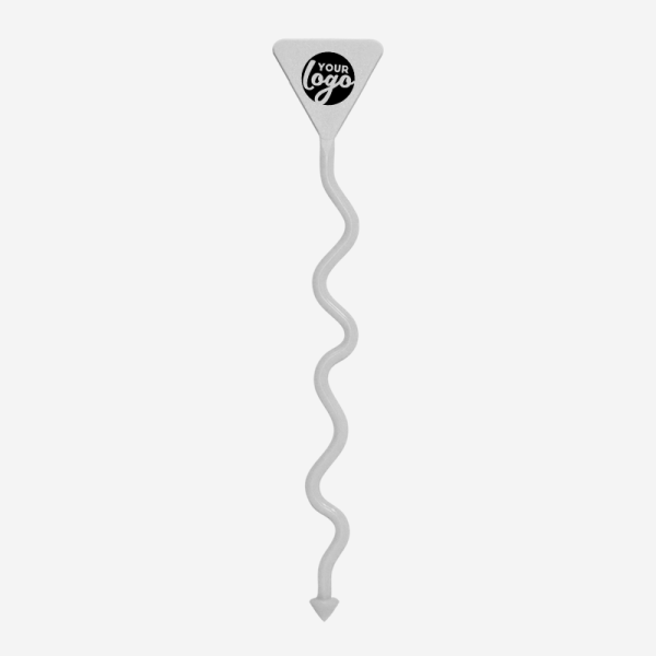 Ref 431 Standard Swizzle Sticks Funky Triangular Head Pad White