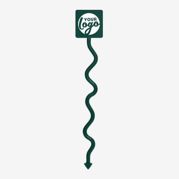 Ref 488 Standard Swizzle Sticks Funky Square Head Pad Bottle Green