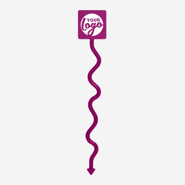 Ref 488 Standard Swizzle Sticks Funky Square Head Pad Grape