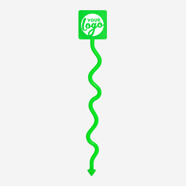 Ref 488 Standard Swizzle Sticks Funky Square Head Pad Neon Green