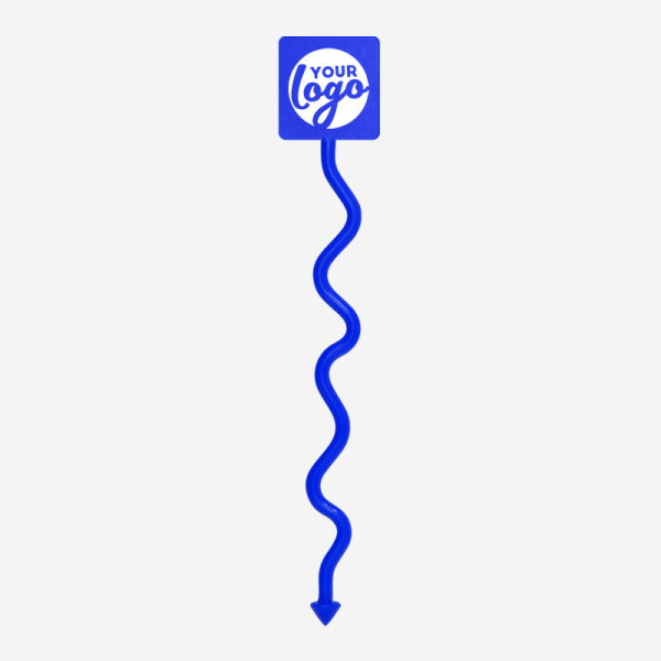 Ref 488 Standard Swizzle Sticks Funky Square Head Pad Royal Blue