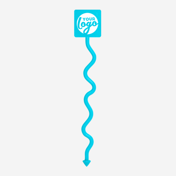Ref 488 Standard Swizzle Sticks Funky Square Head Pad Turquoise