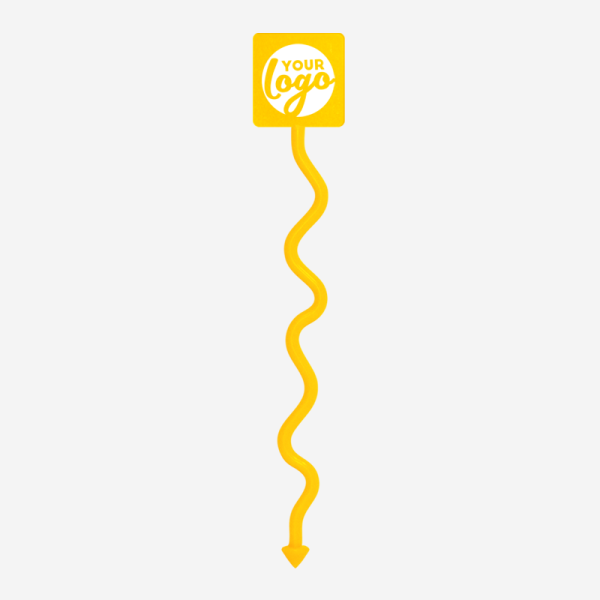 Ref 488 Standard Swizzle Sticks Funky Square Head Pad Yellow
