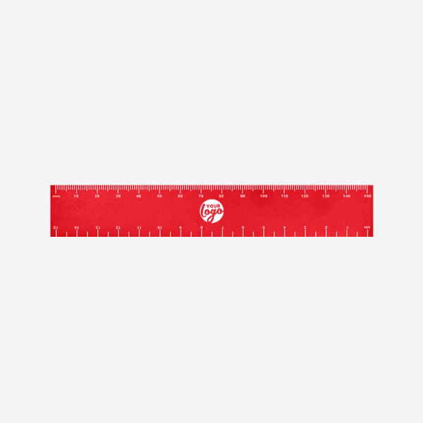 Ref 513 Budget Ruler 15cm X 25mm Red
