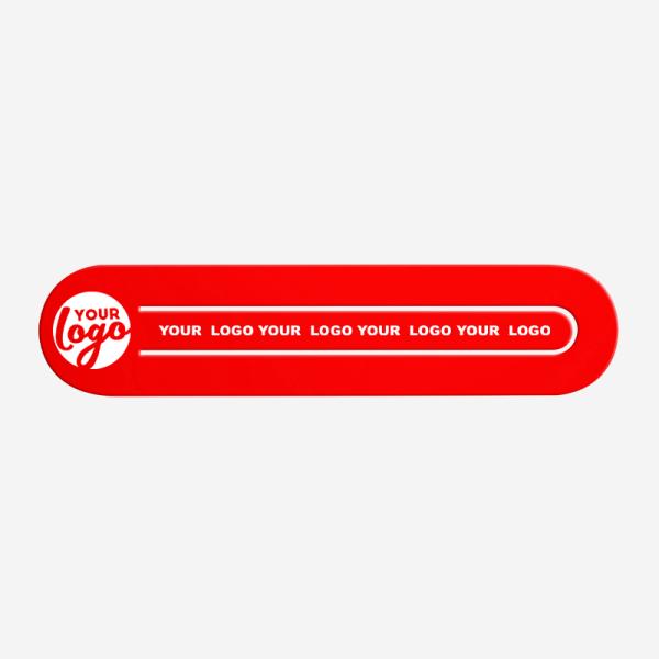 Ref 547 Paper Clip Bookmark Oval Shape X Large Red