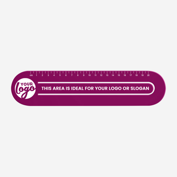 Ref 553 Ruler 20cmx60mm Paper Clip Bookmark Grape