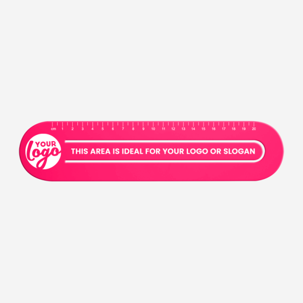 Ref 553 Ruler 20cmx60mm Paper Clip Bookmark Magenta