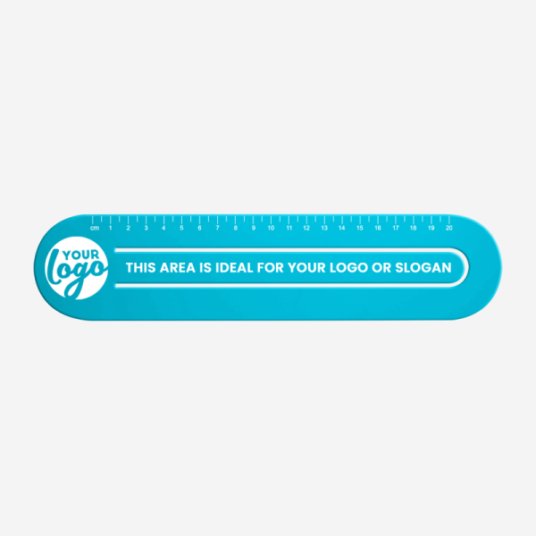 Ref 553 Ruler 20cmx60mm Paper Clip Bookmark Turquoise